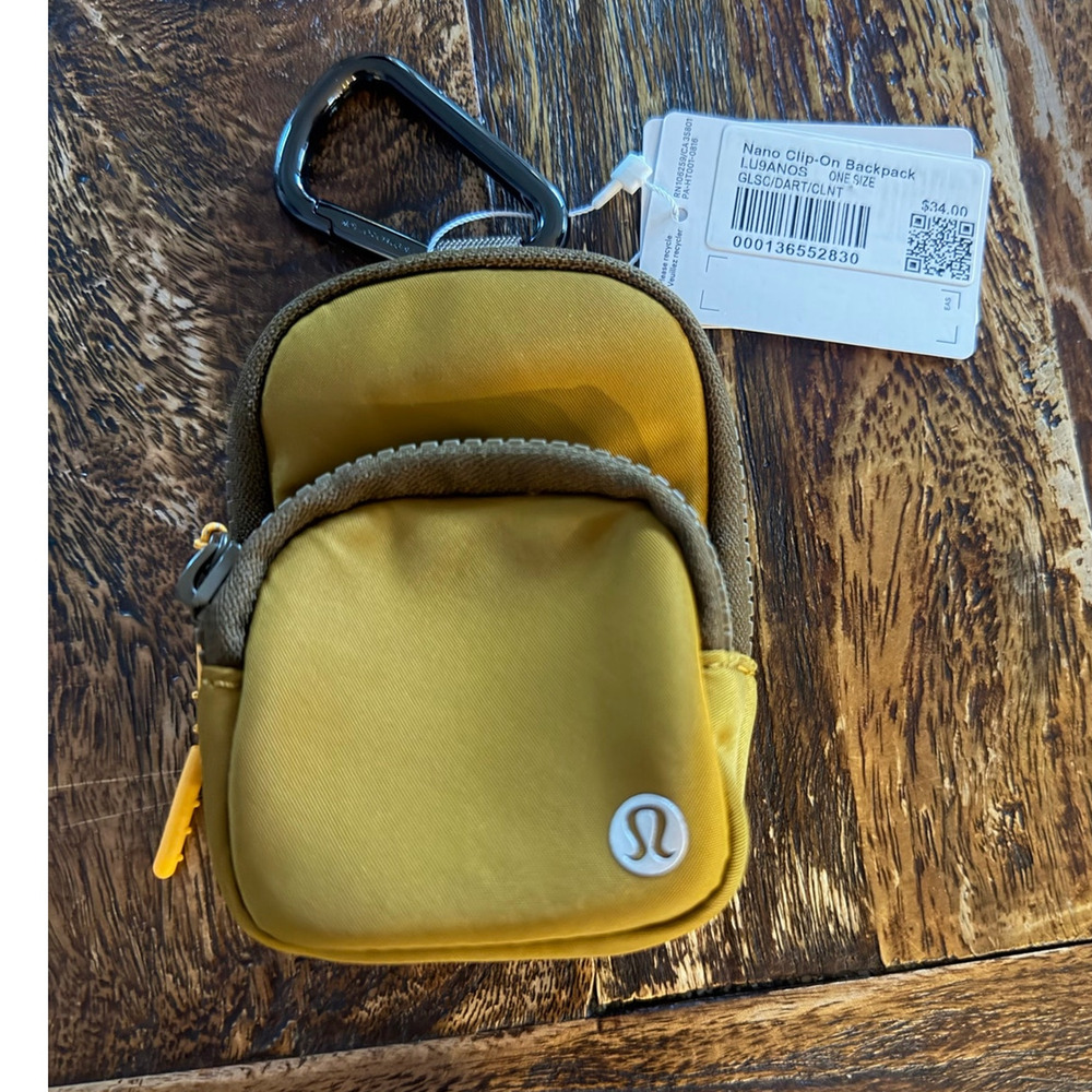 Lululemon Everywhere Backpack Nano Dart Green Mini Clip-On Bag